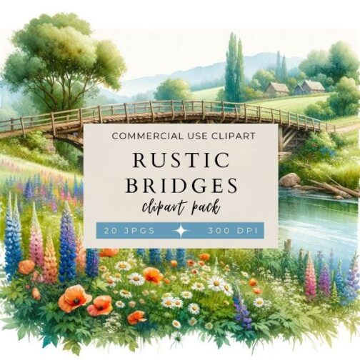 Rustic Bridges Clipart Pack