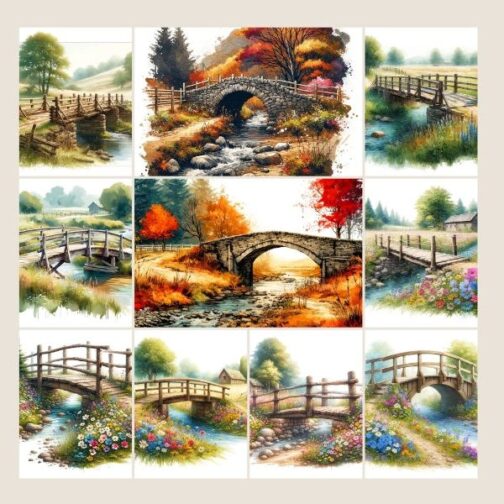 Rustic Bridges Clipart Pack - Image 2