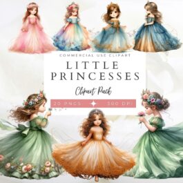 Little Princesses Clipart Pack