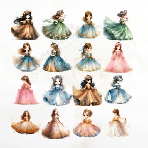 Little Princesses Clipart Pack - Image 4