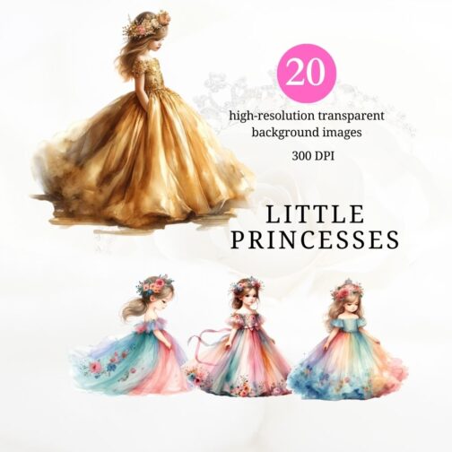 Little Princesses Clipart Pack - Image 3